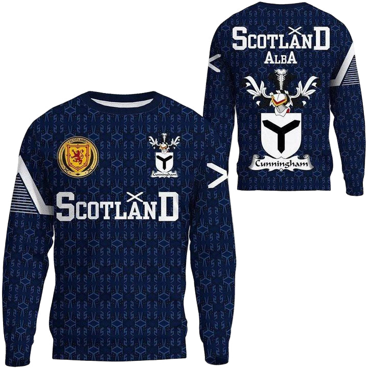 Cunningham Family Crest Sweater Scottish Home ? 1991 Style A7 ? Usalast
