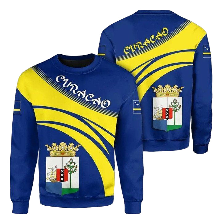 Curacao Coat Of Arms Sweater Cricket Style J5W ? Usalast