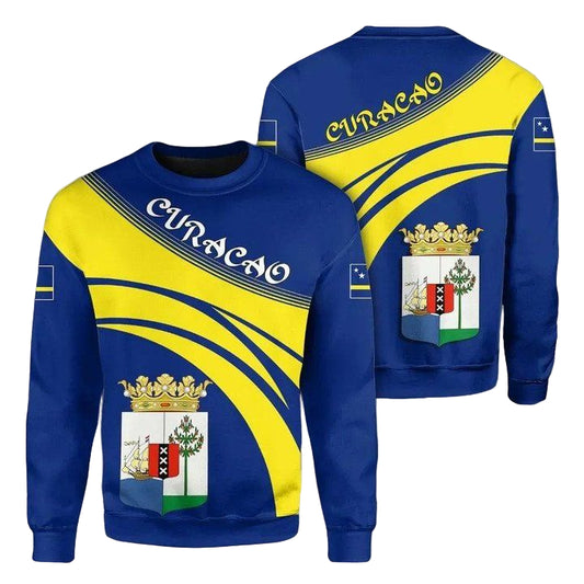 Curacao Coat Of Arms Sweater Cricket Style J5W ? Usalast