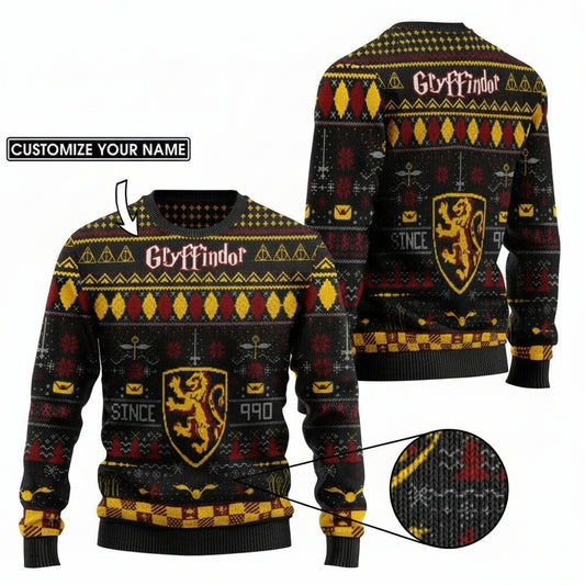 Custom Name Gryffindor Harry Potter Ugly Sweater ? Usalast