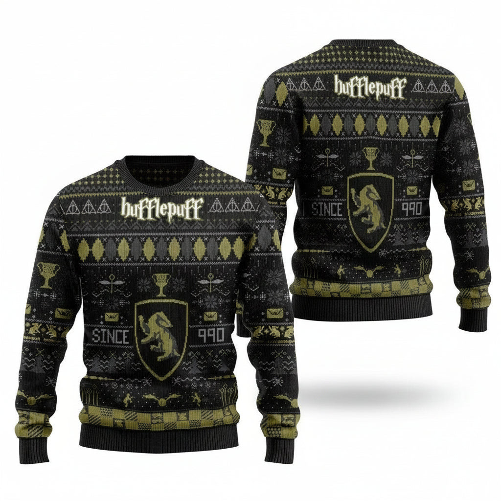 Custom Name Harry Potter Hufflepuff Ugly Sweater ? Usalast