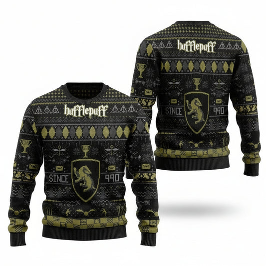 Custom Name Harry Potter Hufflepuff Ugly Sweater ? Usalast