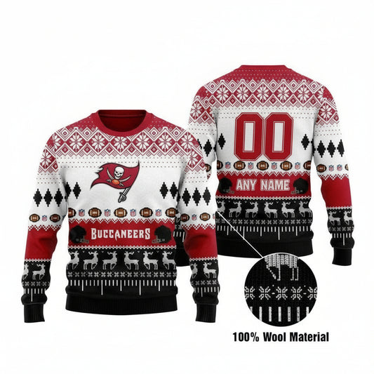 Custom Name Number Nfl Chicago Bears Playing Field Ugly Christmas Sweater ? Usalast