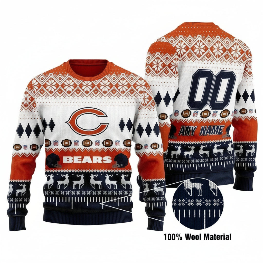 Custom Name Number Nfl Cincinnati Bengals Playing Field Ugly Christmas Sweater ? Usalast