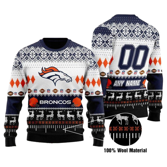 Custom Name Number Nfl Detroit Lions Playing Field Ugly Christmas Sweater ? Usalast