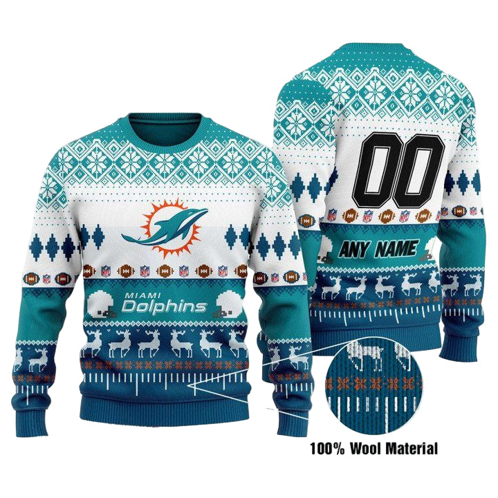 Custom Name Number Nfl Minnesota Vikings Playing Field Ugly Christmas Sweater ? Usalast