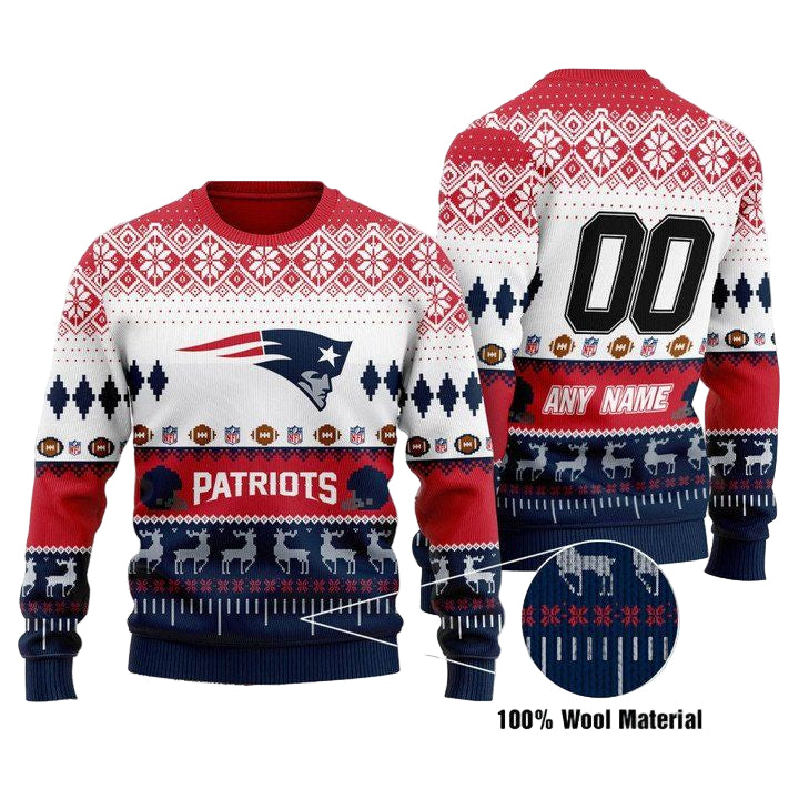 Custom Name Number Nfl New York Giants Playing Field Ugly Christmas Sweater ? Usalast