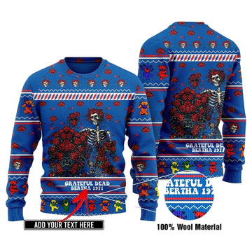 Custom Text Grateful Dead Knitted Sweater ? Usalast