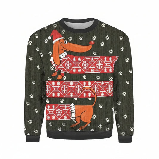 Dachshund Believe All Over Print 3d Ugly Christmas Sweater ? Usalast