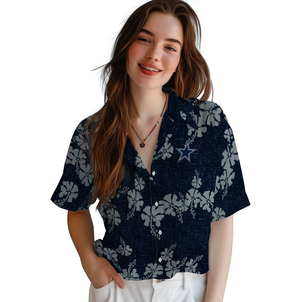 Dallas Cowboys Hawaiian Shirt - 50th State Flower | Moonbestprint