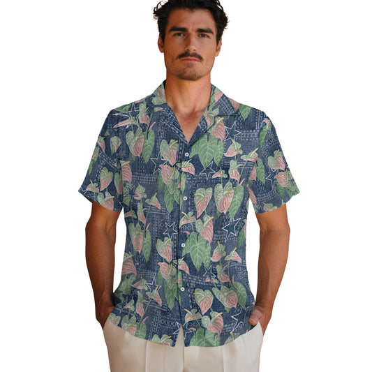 Dallas Cowboys Hawaiian Shirt - Anthurium Overlay | Moonbestprint