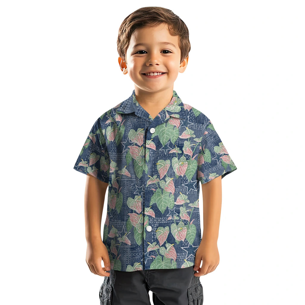 Dallas Cowboys Hawaiian Shirt - Anthurium Overlay | Moonbestprint