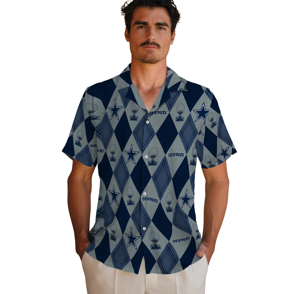 Dallas Cowboys Hawaiian Shirt - Golfing Plaid | Moonbestprint