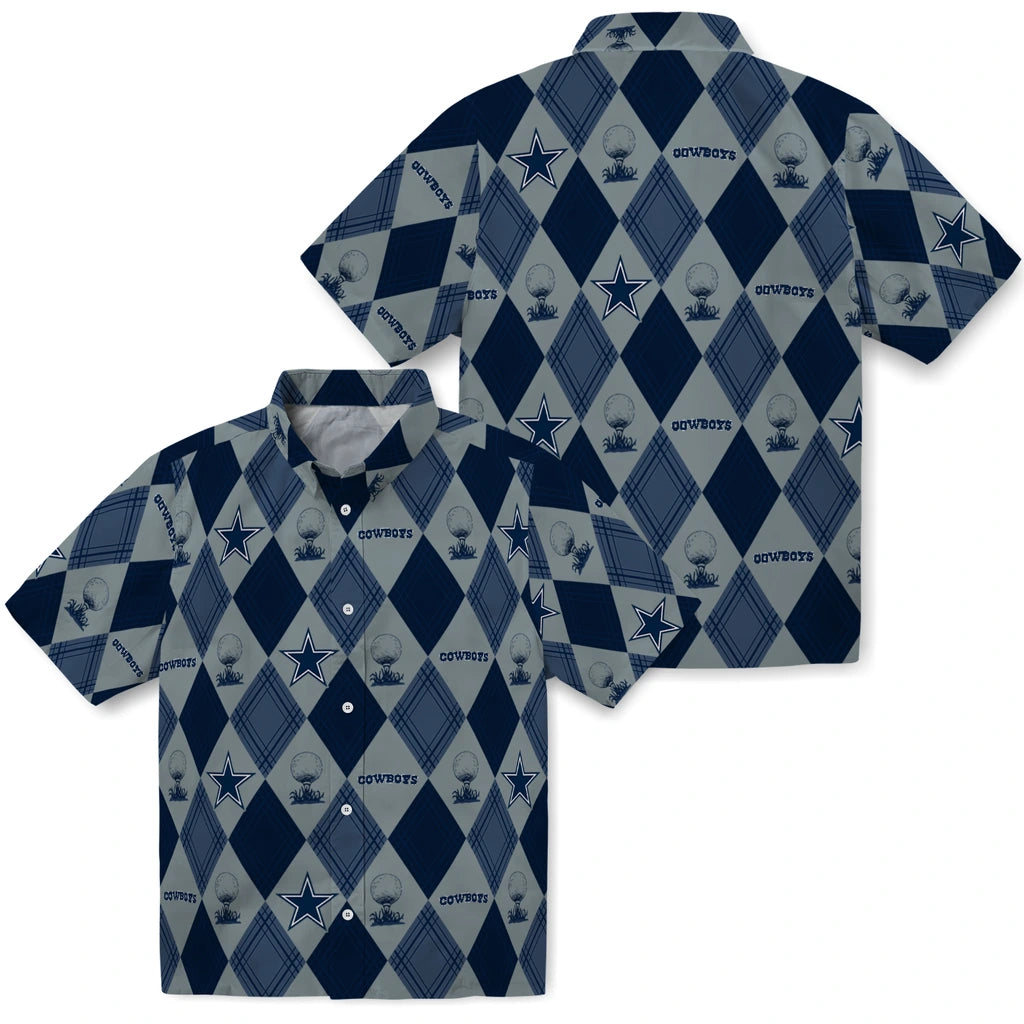Dallas Cowboys Hawaiian Shirt - Golfing Plaid | Moonbestprint