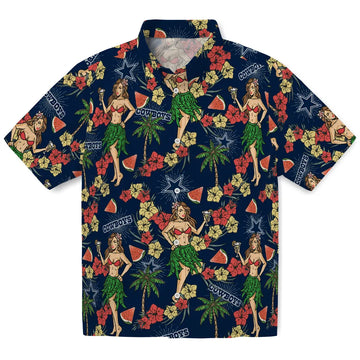 Dallas Cowboys Hawaiian Shirt - Hawaiian Girls Design | Moonbestprint