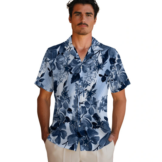Dallas Cowboys Hawaiian Shirt - Hibiscus Arrangement | Moonbestprint