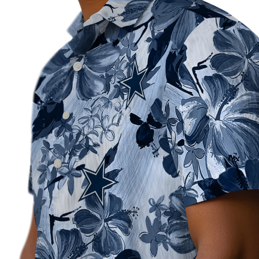 Dallas Cowboys Hawaiian Shirt - Hibiscus Arrangement | Moonbestprint