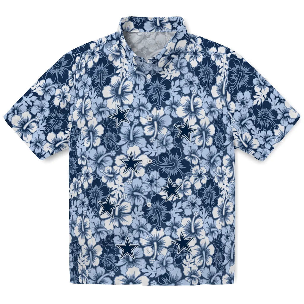 Dallas Cowboys Hawaiian Shirt - Hibiscus Blooms | Moonbestprint