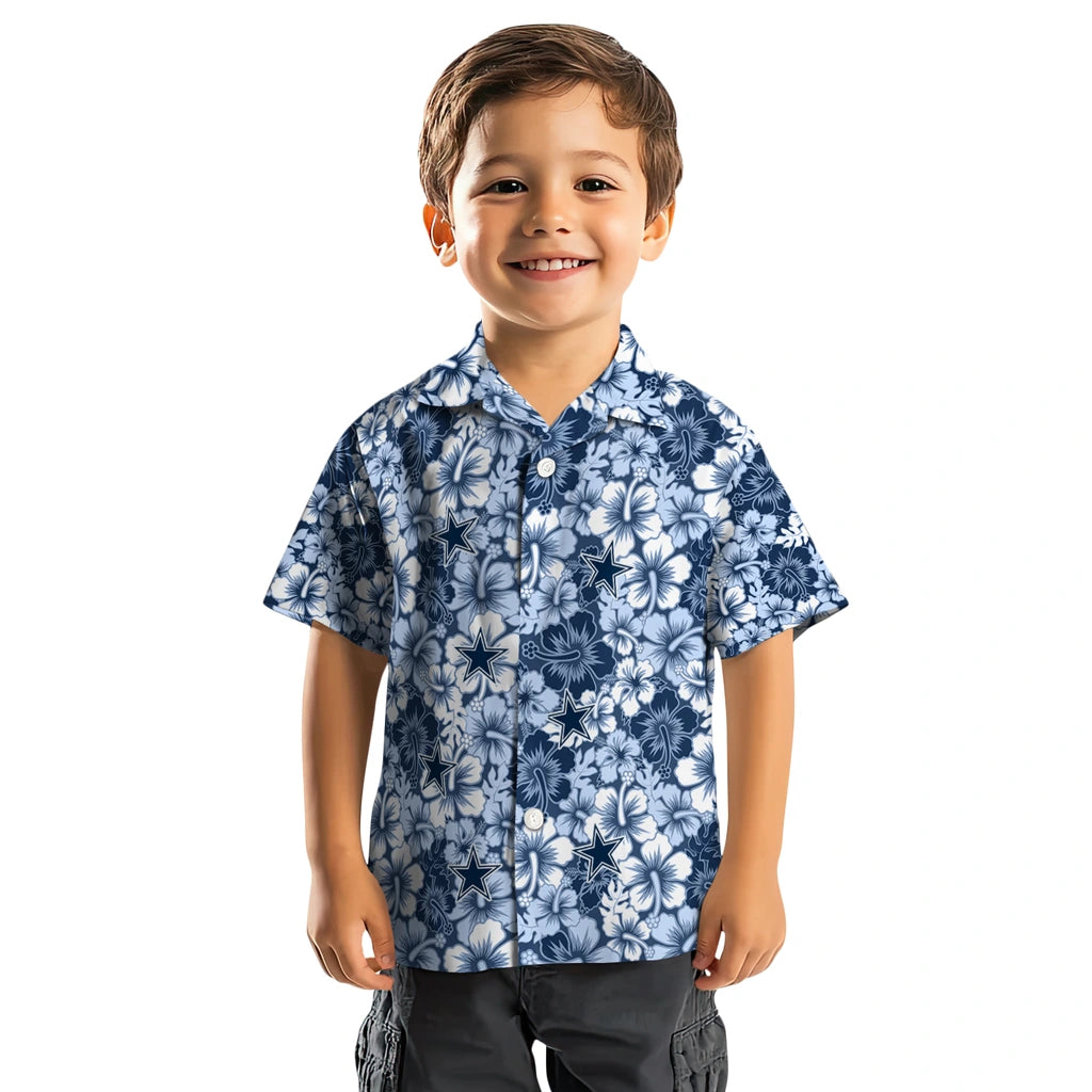 Dallas Cowboys Hawaiian Shirt - Hibiscus Blooms | Moonbestprint