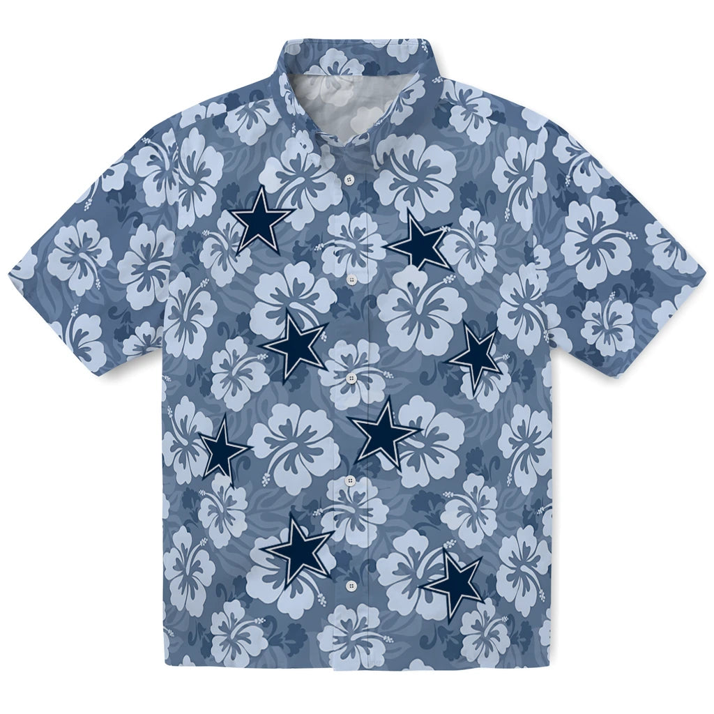 Dallas Cowboys Hawaiian Shirt - Hibiscus Cluster | Moonbestprint