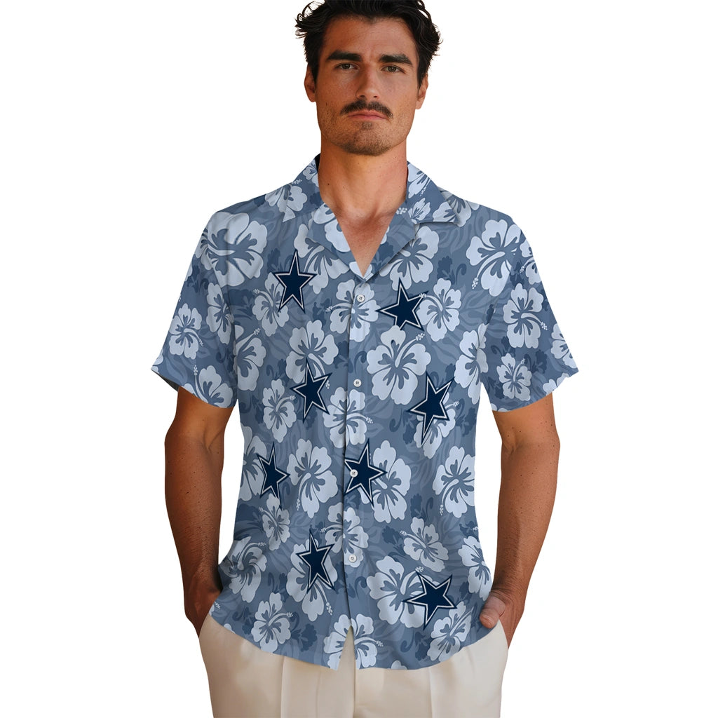 Dallas Cowboys Hawaiian Shirt - Hibiscus Cluster | Moonbestprint