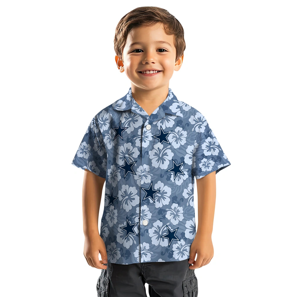 Dallas Cowboys Hawaiian Shirt - Hibiscus Cluster | Moonbestprint