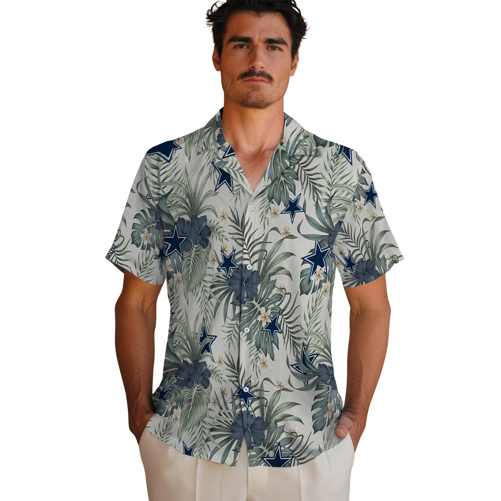 Dallas Cowboys Hawaiian Shirt - Hibiscus Designs | Moonbestprint