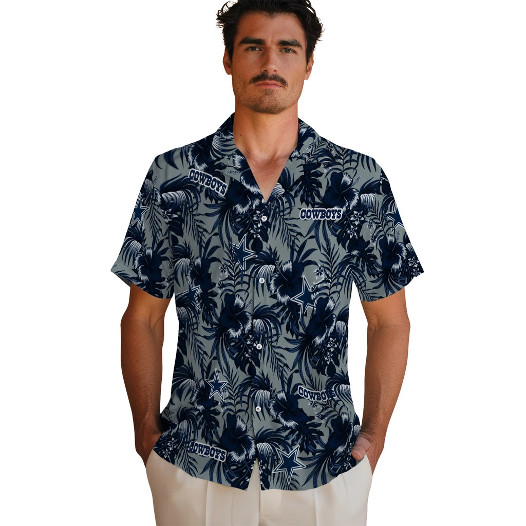 Dallas Cowboys Hawaiian Shirt - Hibiscus Exotic | Moonbestprint