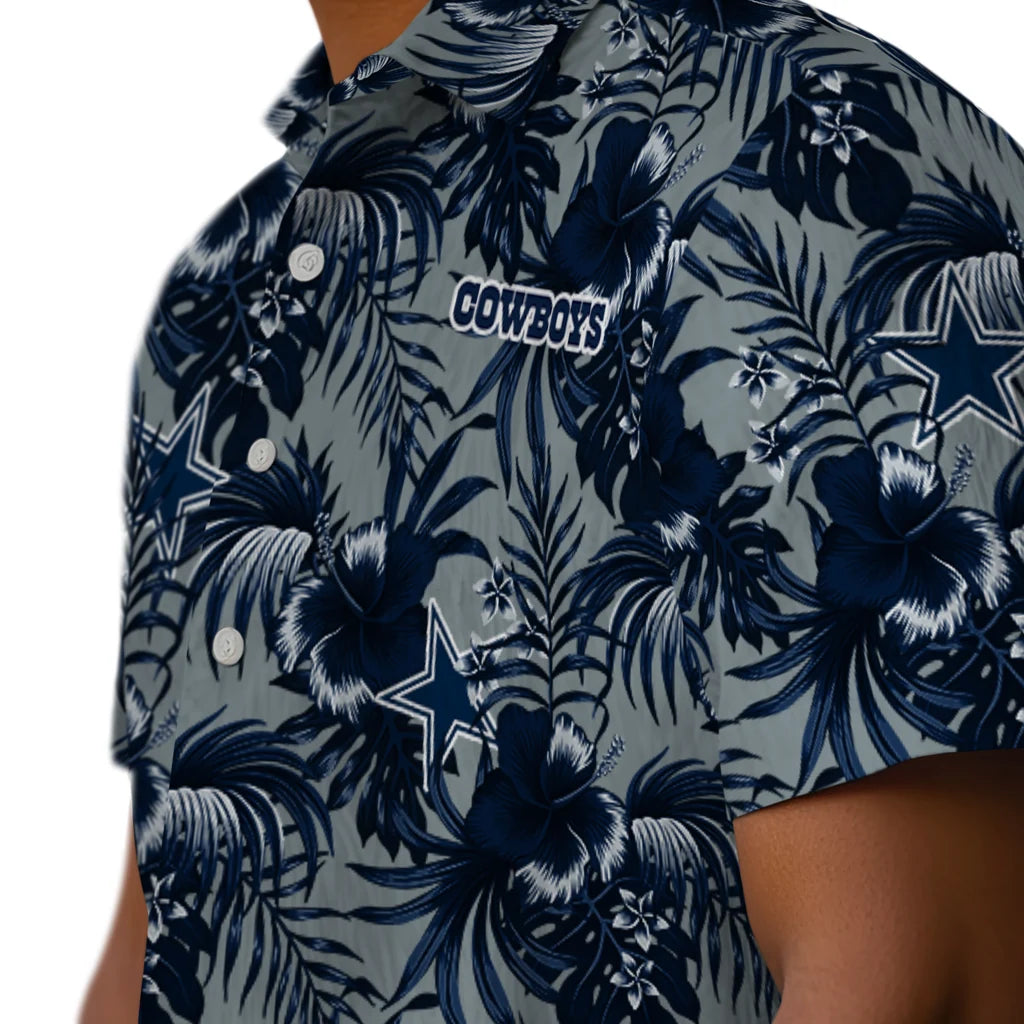 Dallas Cowboys Hawaiian Shirt - Hibiscus Exotic | Moonbestprint