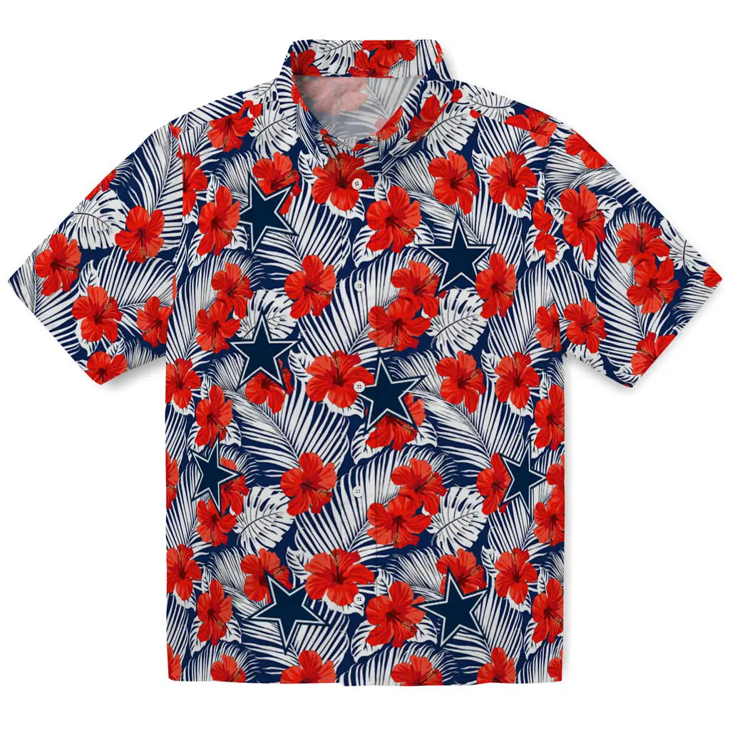 Dallas Cowboys Hawaiian Shirt - Hibiscus Fiesta | Moonbestprint
