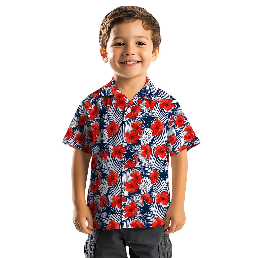 Dallas Cowboys Hawaiian Shirt - Hibiscus Fiesta | Moonbestprint