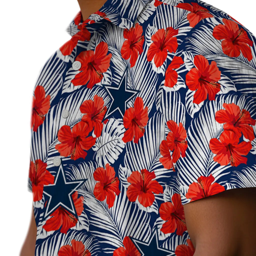 Dallas Cowboys Hawaiian Shirt - Hibiscus Fiesta | Moonbestprint