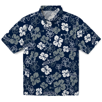 Dallas Cowboys Hawaiian Shirt - Hibiscus Flower Design | Moonbestprint