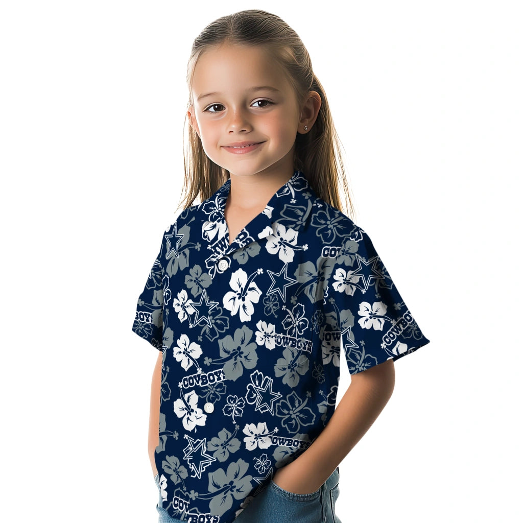 Dallas Cowboys Hawaiian Shirt - Hibiscus Flower Design | Moonbestprint