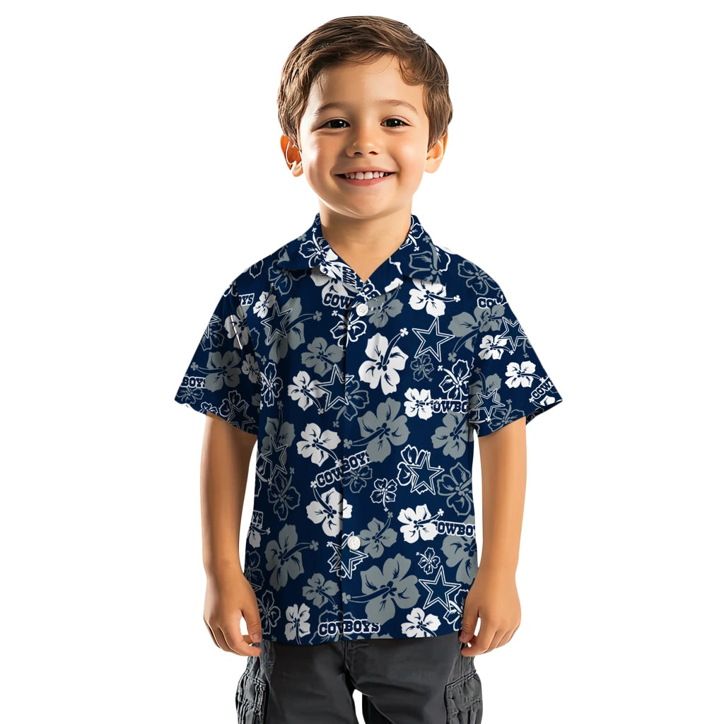 Dallas Cowboys Hawaiian Shirt - Hibiscus Flower Design | Moonbestprint