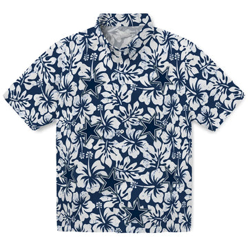 Dallas Cowboys Hawaiian Shirt - Hibiscus Motif | Moonbestprint