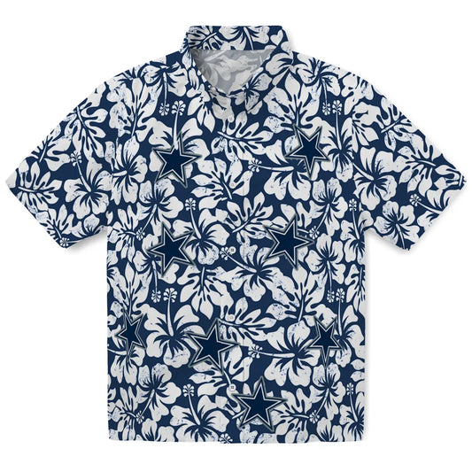 Dallas Cowboys Hawaiian Shirt - Hibiscus Motif | Moonbestprint