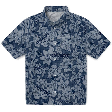 Dallas Cowboys Hawaiian Shirt - Hibiscus Oasis | Moonbestprint