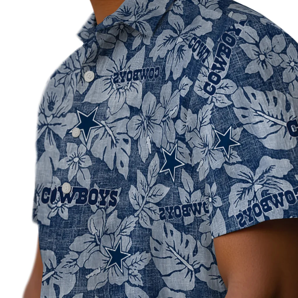 Dallas Cowboys Hawaiian Shirt - Hibiscus Oasis | Moonbestprint