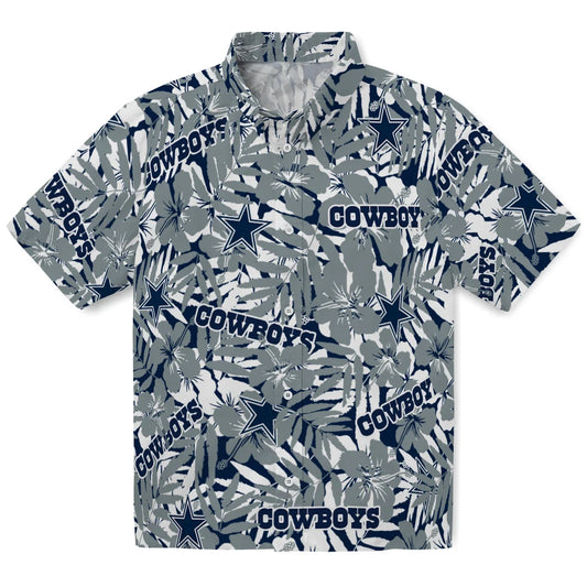 Dallas Cowboys Hawaiian Shirt - Hibiscus Overlay | Moonbestprint