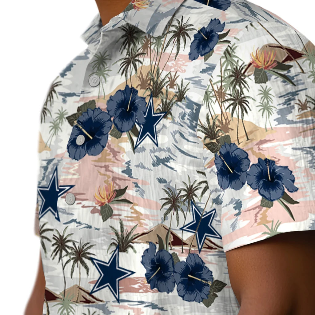 Dallas Cowboys Hawaiian Shirt - Hibiscus Seaside | Moonbestprint