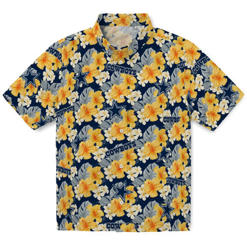 Dallas Cowboys Hawaiian Shirt - Hibiscus Tropics | Moonbestprint