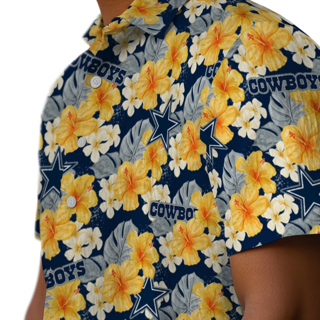 Dallas Cowboys Hawaiian Shirt - Hibiscus Tropics | Moonbestprint