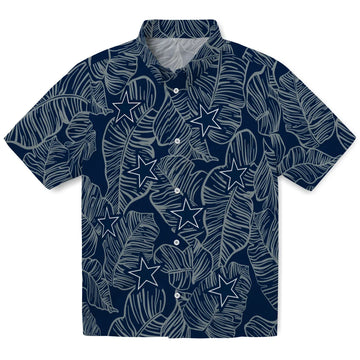 Dallas Cowboys Hawaiian Shirt - Leaf Outline | Moonbestprint