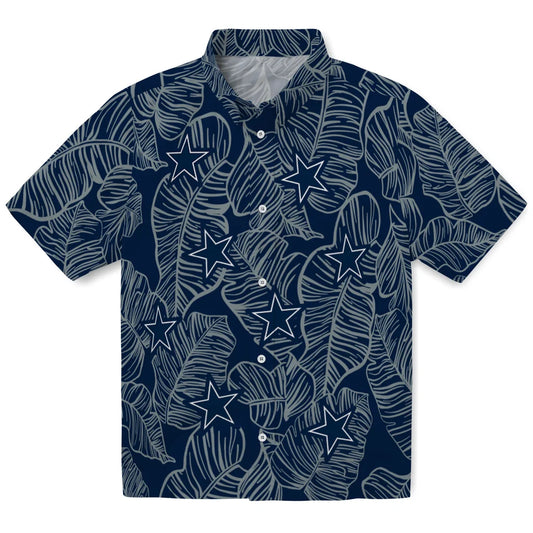 Dallas Cowboys Hawaiian Shirt - Leaf Outline | Moonbestprint