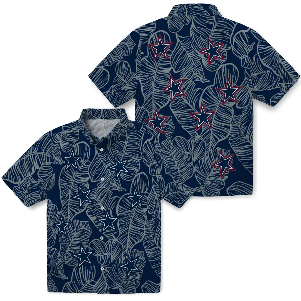 Dallas Cowboys Hawaiian Shirt - Leaf Outline | Moonbestprint