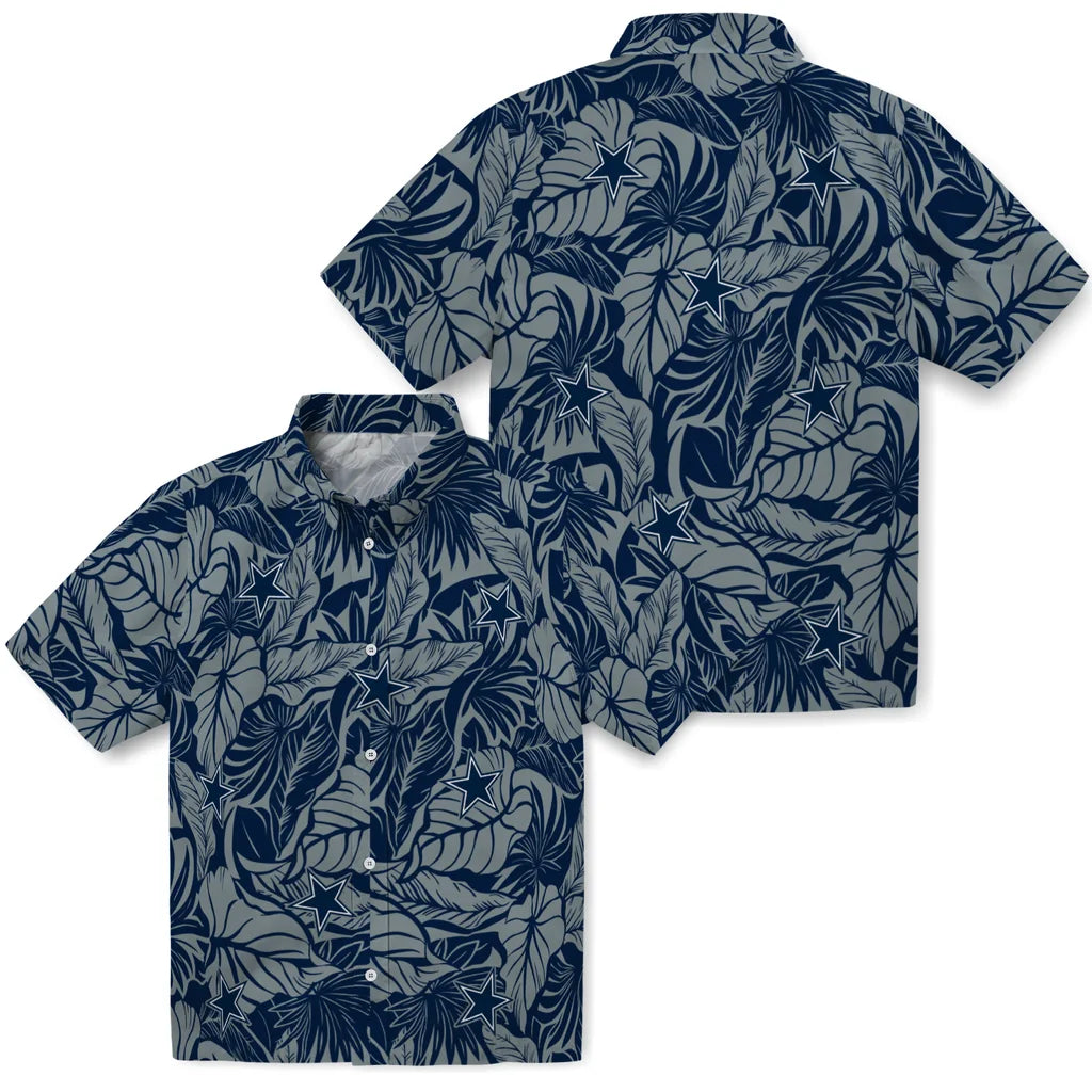 Dallas Cowboys Hawaiian Shirt - Monstera Layer | Moonbestprint