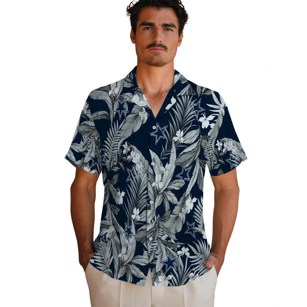 Dallas Cowboys Hawaiian Shirt - Palm Leaves | Moonbestprint