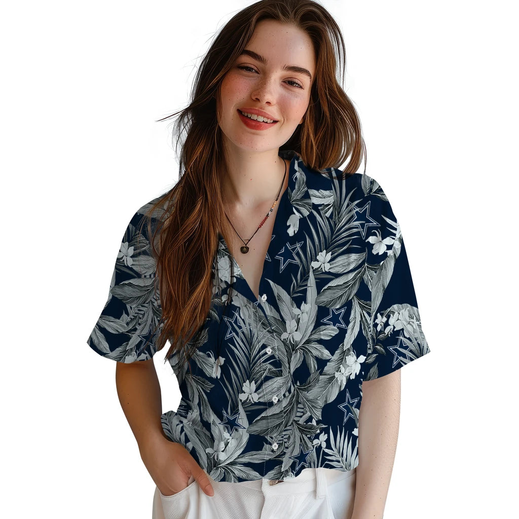 Dallas Cowboys Hawaiian Shirt - Palm Leaves | Moonbestprint