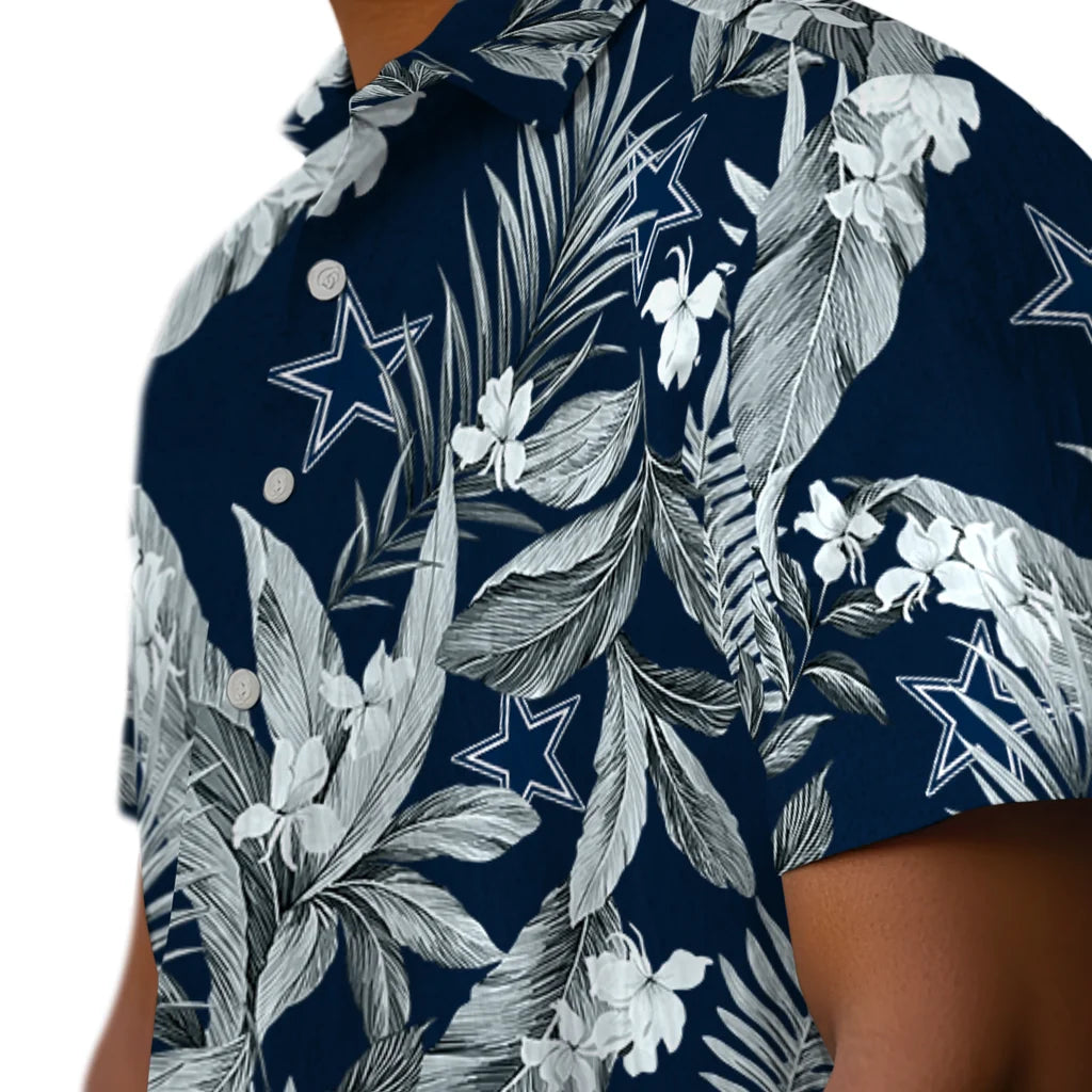Dallas Cowboys Hawaiian Shirt - Palm Leaves | Moonbestprint